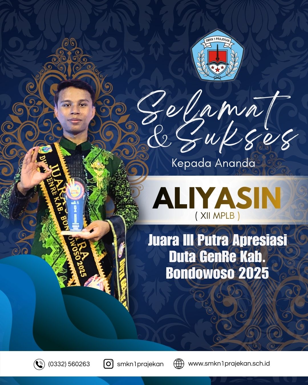Juara 3 Putra Apresiasi Duta GenRe Kab. Bondowoso 2025